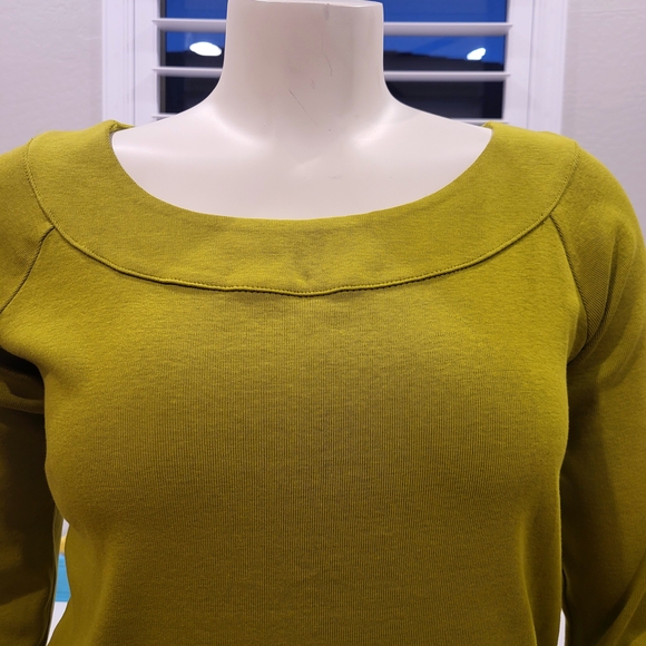 Rafaella Chartreuse Long Sleeve Top - Picture 1 of 6